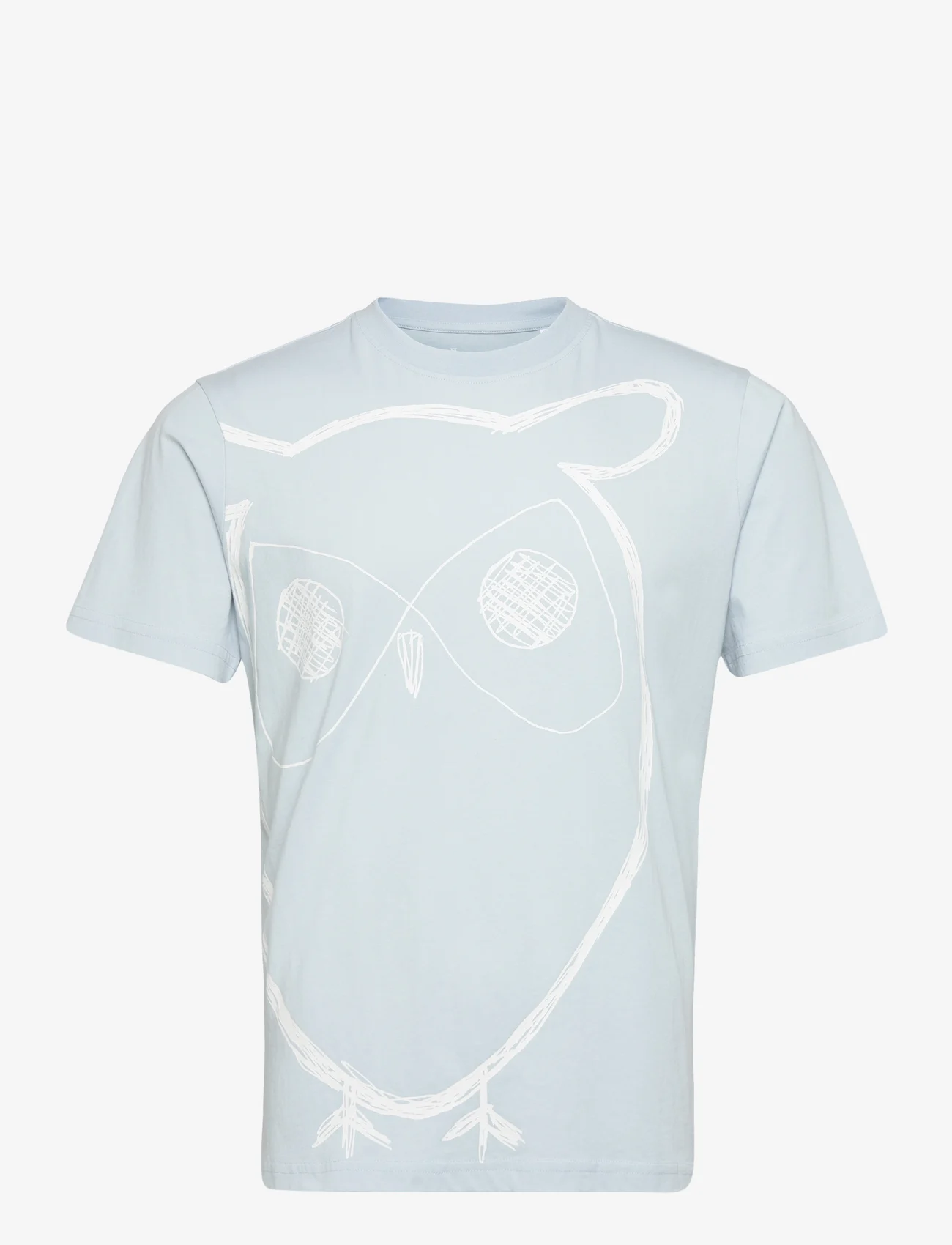 Knowledge Cotton Apparel - AOP owl tee - GOTS/Vegan - t-shirts - skyway - 0