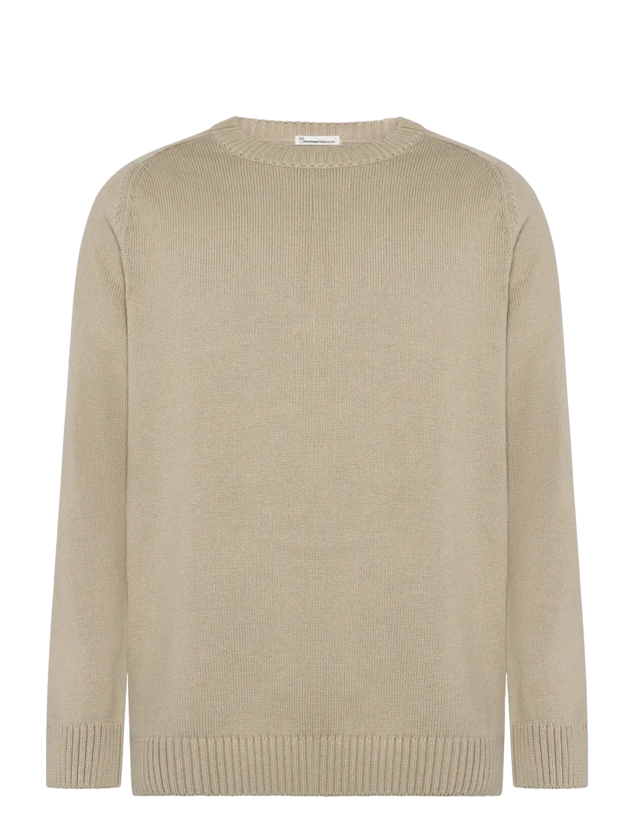 Knowledge Cotton Apparel Crew neck sweater - Strickmode - LIGHT FEATHER GRAY / beige