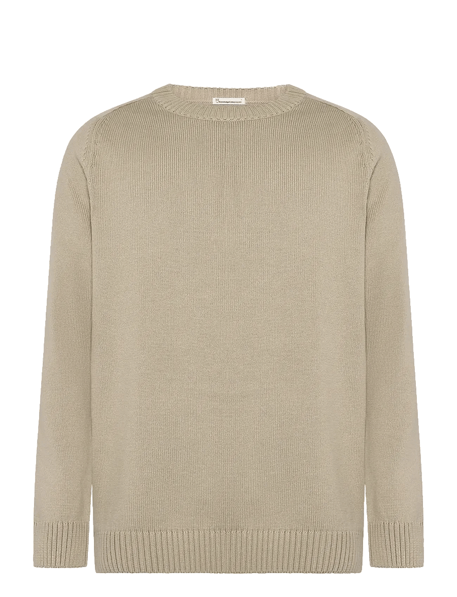 Knowledge Cotton Apparel - Crew neck sweater - rund hals - light feather gray - 1