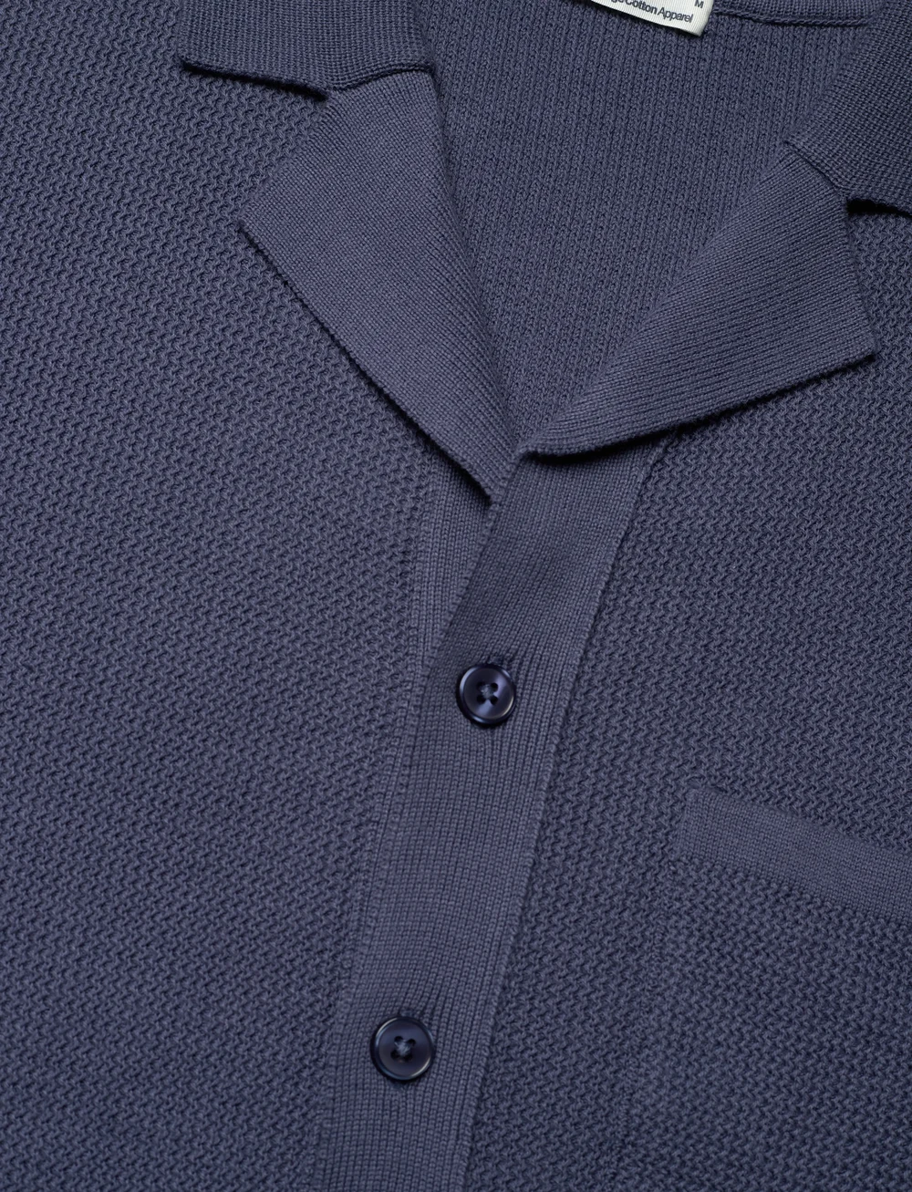 Knowledge Cotton Apparel - Boxy short sleeve structured knitte - kurzarmhemden - vintage indigo - 2