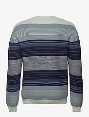 Knowledge Cotton Apparel - Loose striped multicolored crew nec - megztiniai su apvalios formos apykakle - blue stripe - 1