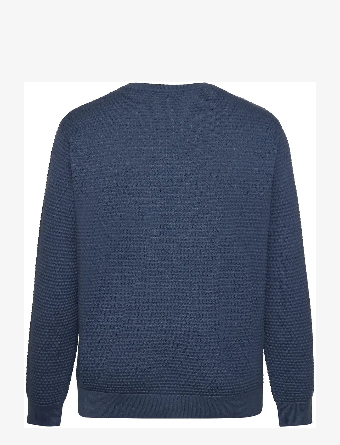 Knowledge Cotton Apparel - Bubble knit crew neck - rund hals - vintage indigo - 1