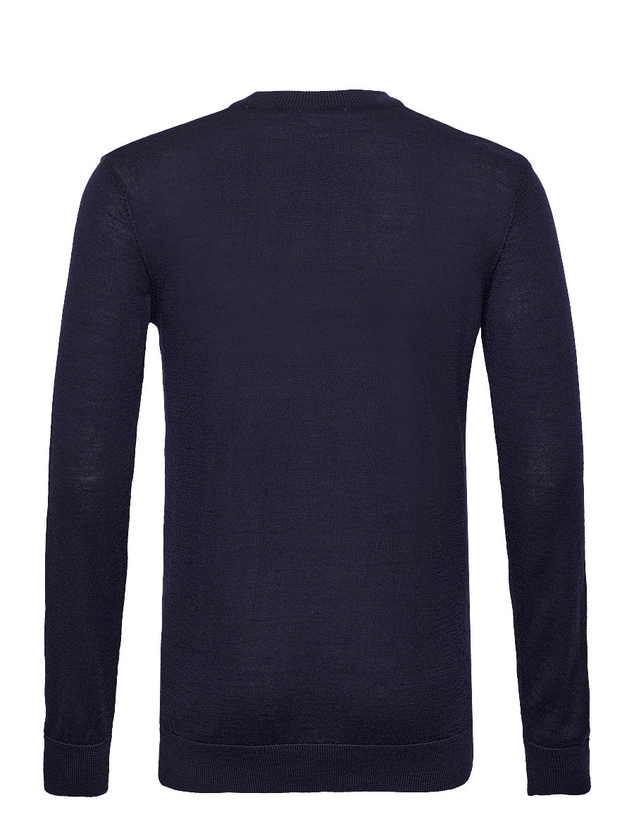 Knowledge Cotton Apparel - Merino crew neck sweater - round necks - total eclipse - 2