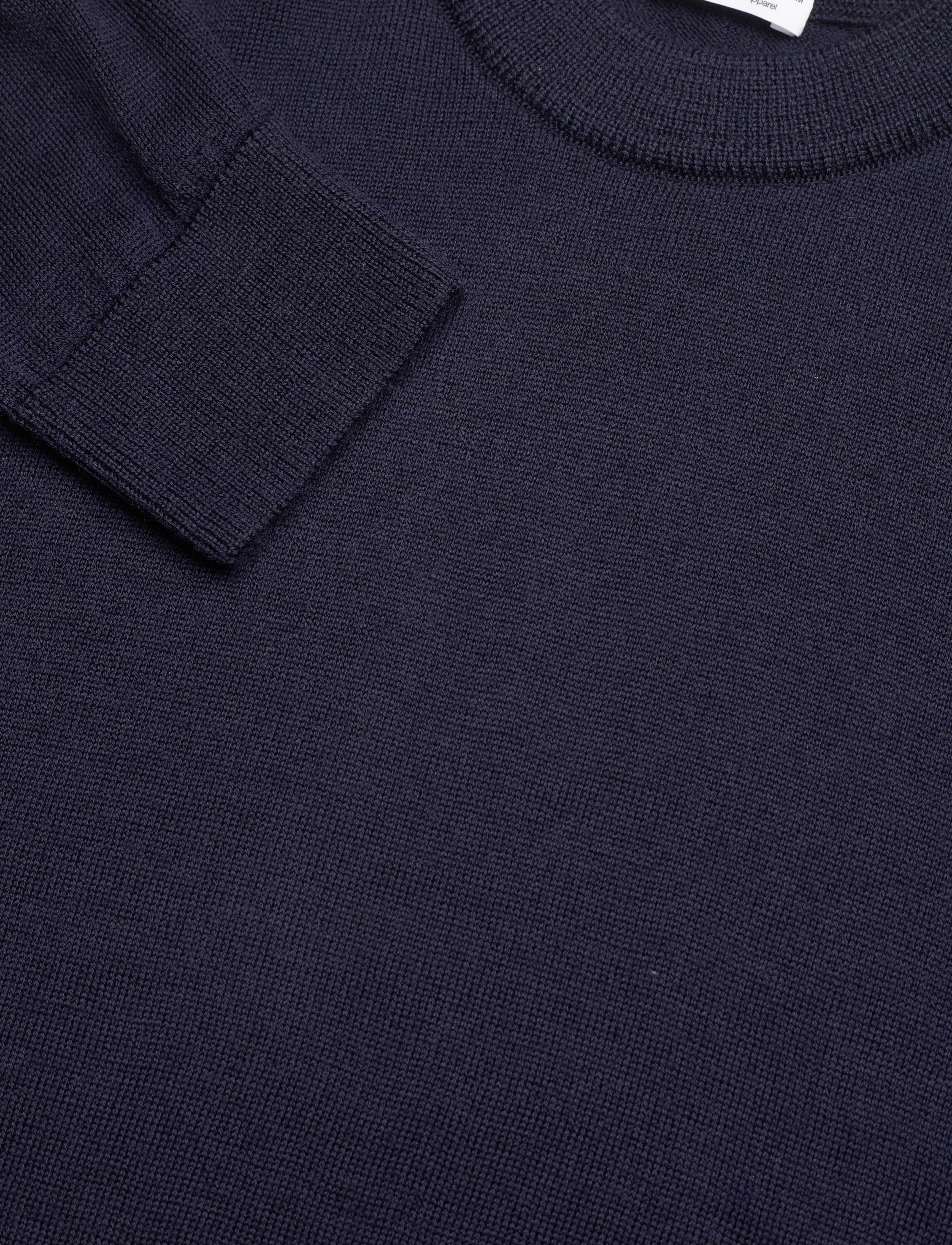 Knowledge Cotton Apparel - Merino crew neck sweater - total eclipse - 5
