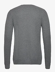 Knowledge Cotton Apparel - Small Diamond Knit - GOTS/Vegan - megztiniai su apvalios formos apykakle - dark grey melange - 1