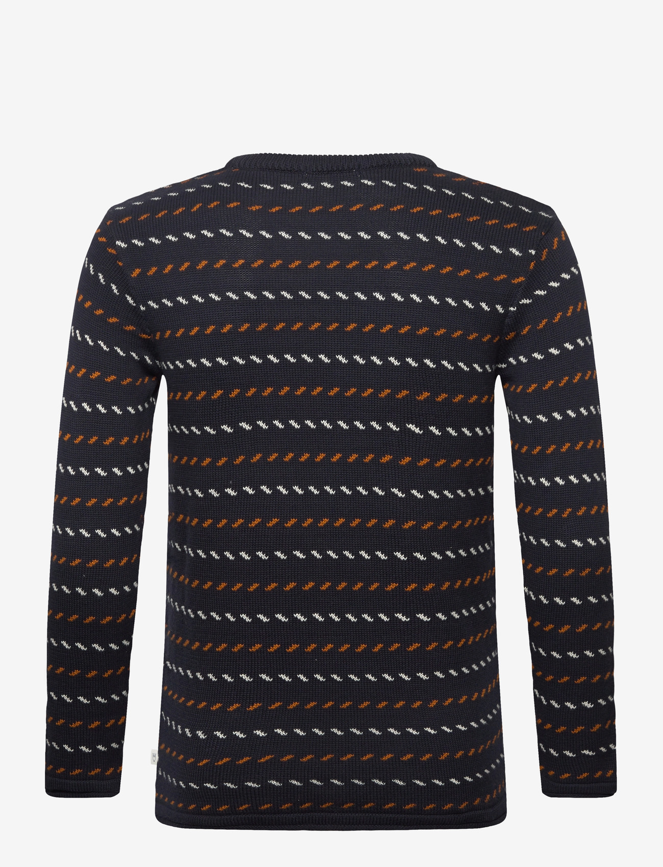 Knowledge Cotton Apparel - Organic Cotton Jacquard Knit - Rege - rundhals - night sky - 1