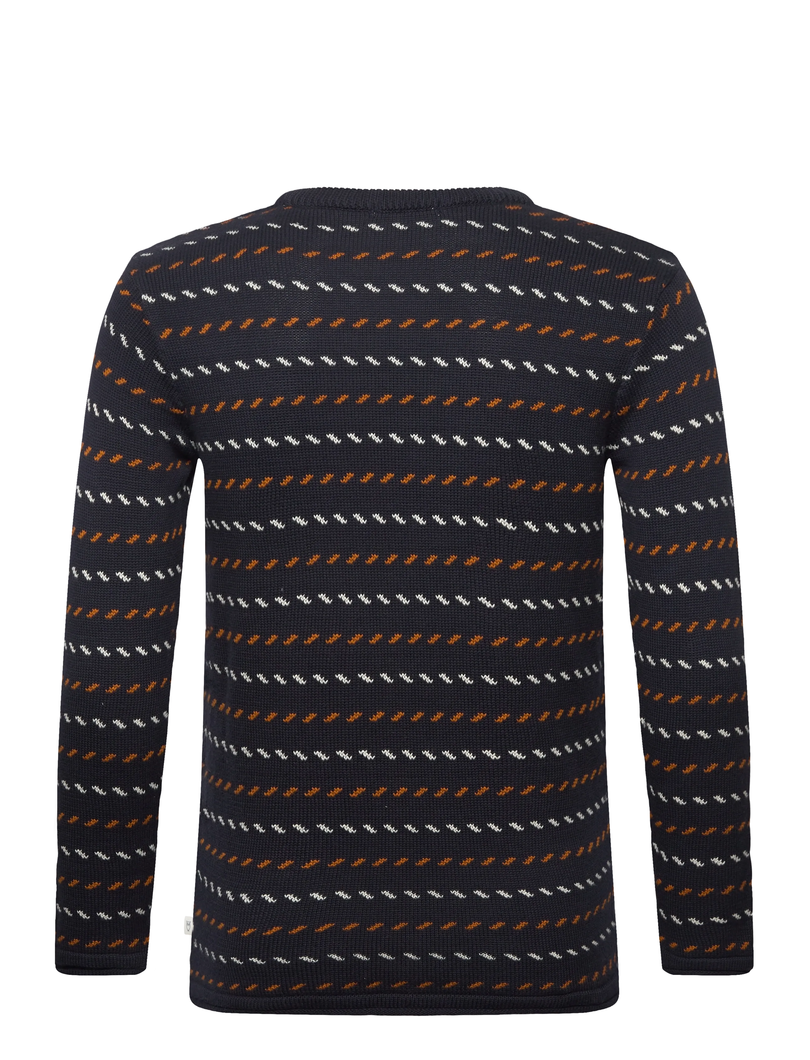 Knowledge Cotton Apparel - Organic Cotton Jacquard Knit - Rege - rund hals - night sky - 1