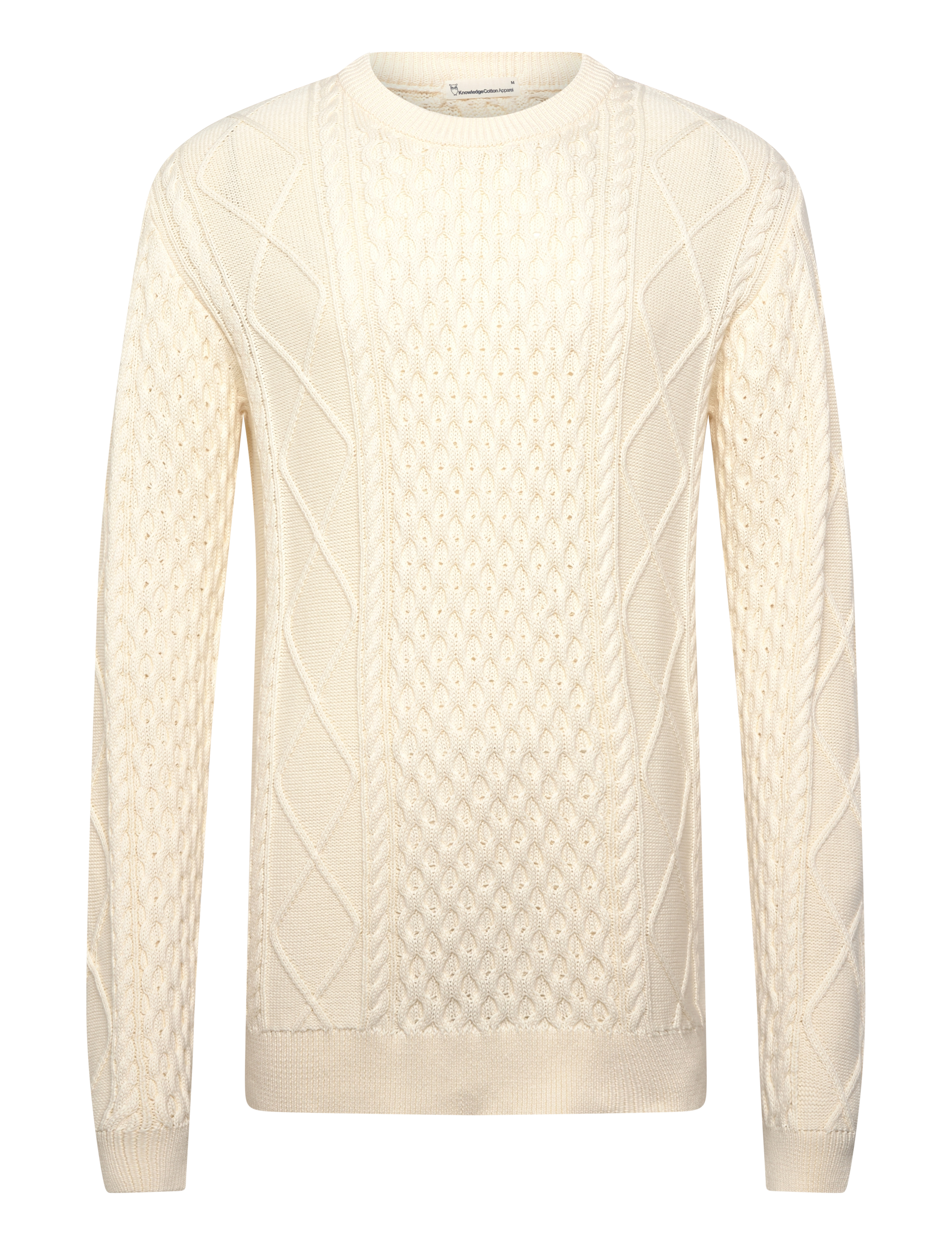 KNOWLEDGE Baumwolle APPAREL Organic Baumwolle Cable Knit - Regener Cream - XL - Herren