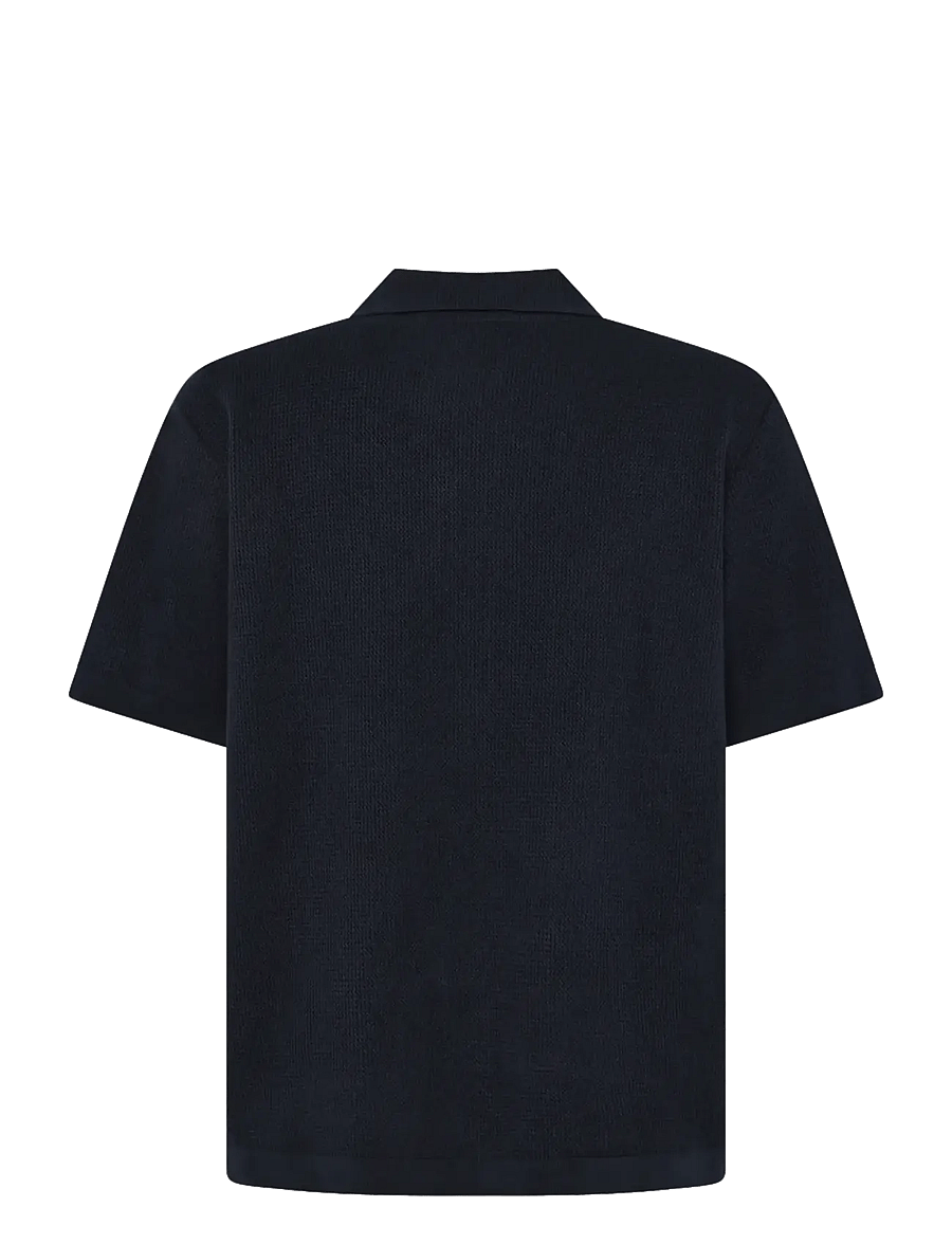 Knowledge Cotton Apparel - Regular knit shirt - krótki rękaw - night sky - 1