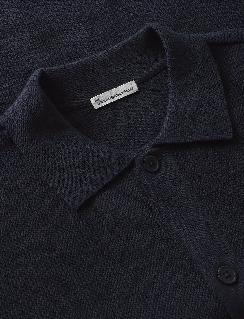 Knowledge Cotton Apparel - Regular knit shirt - kortärmade skjortor - night sky - 2