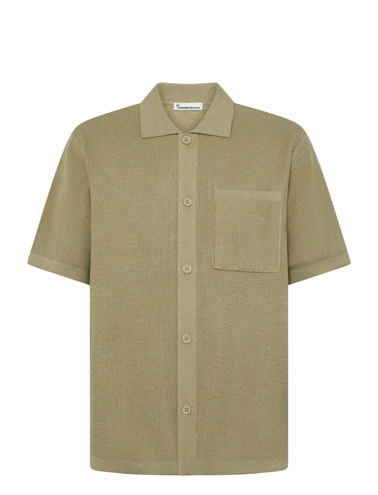 KNOWLEDGE Baumwolle APPAREL Regular Knit Shirt Khaki - M - Herren