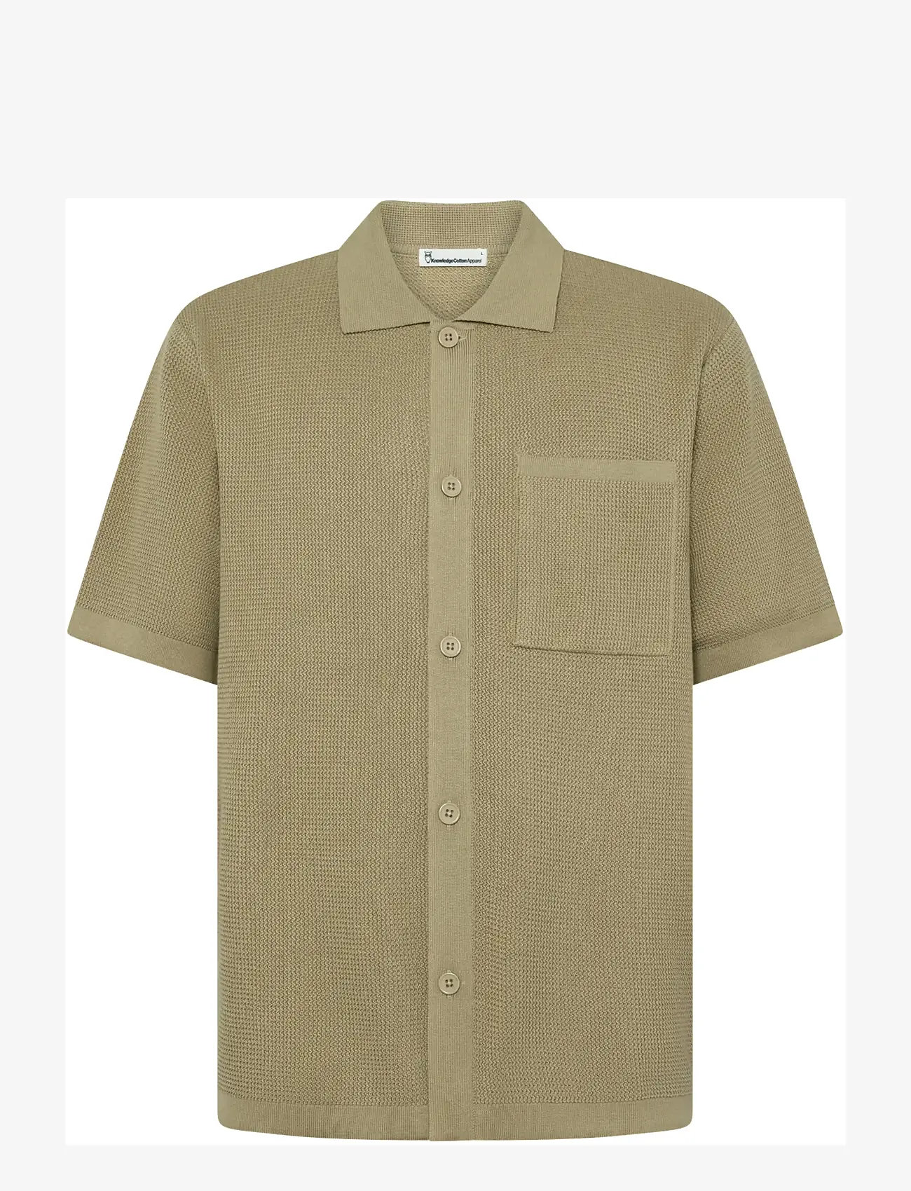 Knowledge Cotton Apparel - Regular knit shirt - kortärmade skjortor - twill - 1
