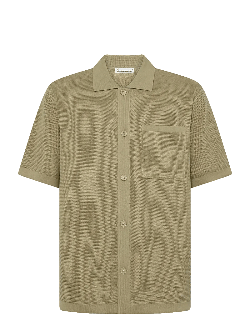 Knowledge Cotton Apparel - Regular knit shirt - kortärmade skjortor - twill - 1