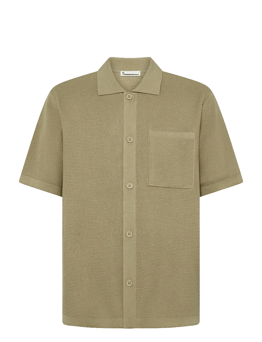 Knowledge Cotton Apparel - Regular knit shirt - lühikeste varrukatega särgid - twill - 1