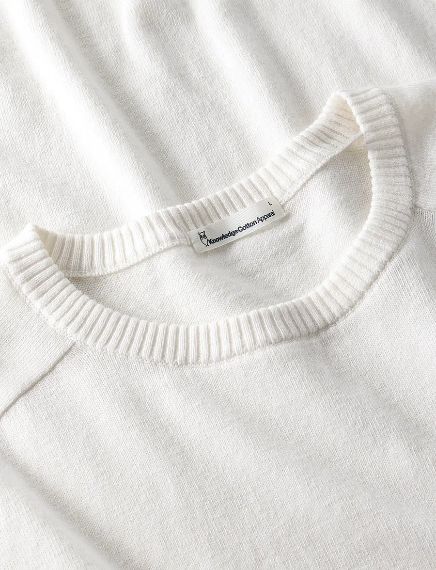 Knowledge Cotton Apparel - Cashmere crew neck sweater - rundhalsad - egret - 2