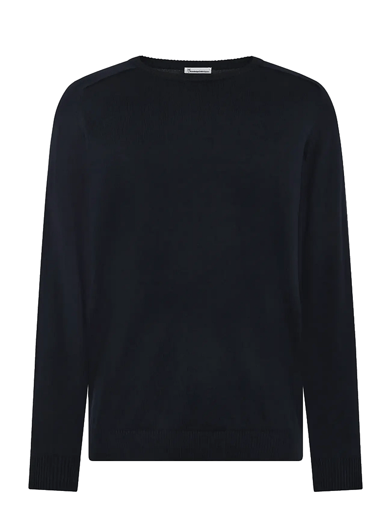 Knowledge Cotton Apparel - Cashmere crew neck sweater - night sky - 0