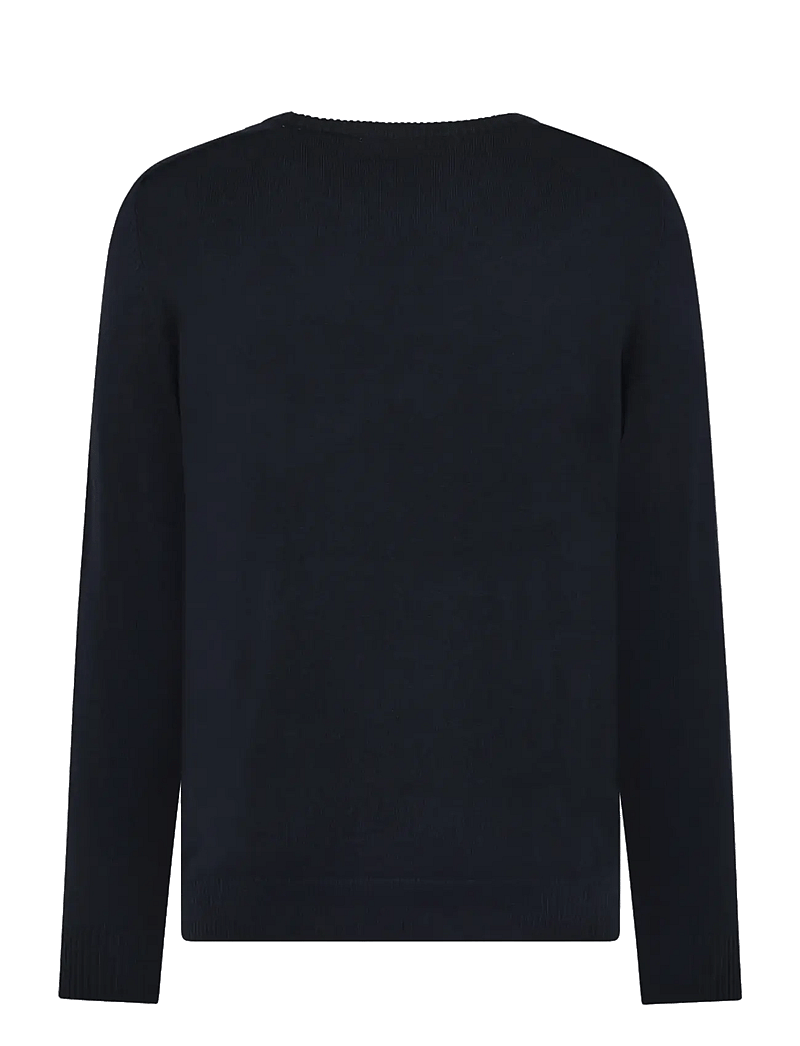 Knowledge Cotton Apparel - Cashmere crew neck sweater - night sky - 1
