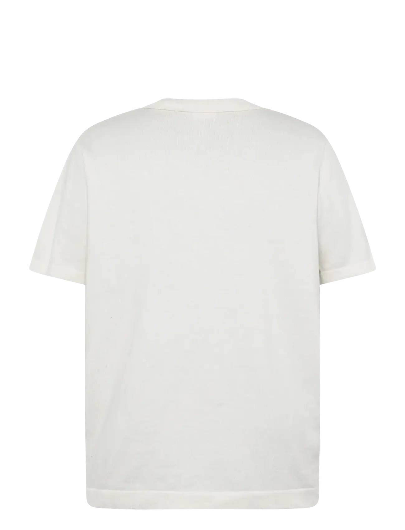 Knowledge Cotton Apparel - Cashmere knit polo - stickade pikéer - egret - 1