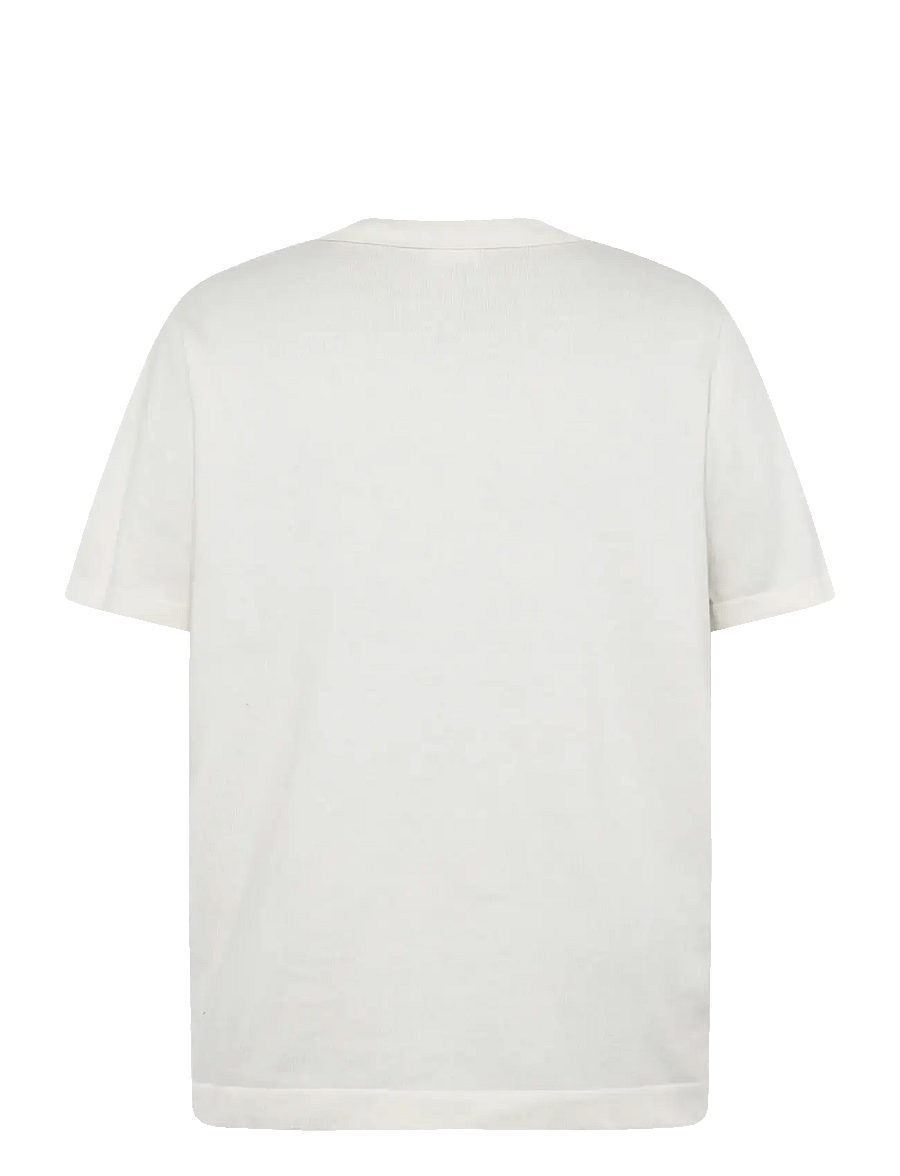 Knowledge Cotton Apparel - Cashmere knit polo - stickade pikéer - egret - 1