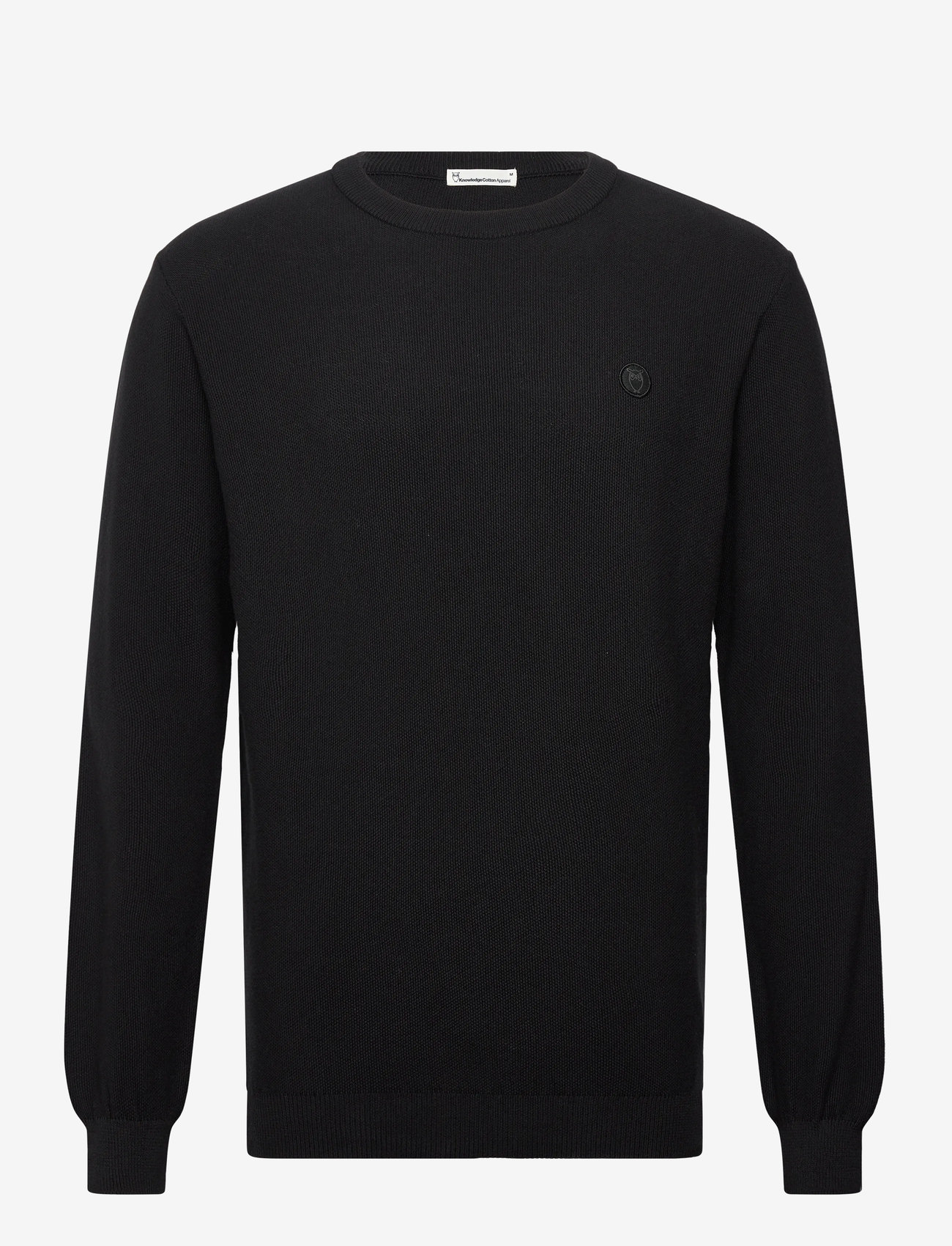 Knowledge Cotton Apparel - Organic Cotton Pique Knit - GOTS/Ve - rundhals - black jet - 0