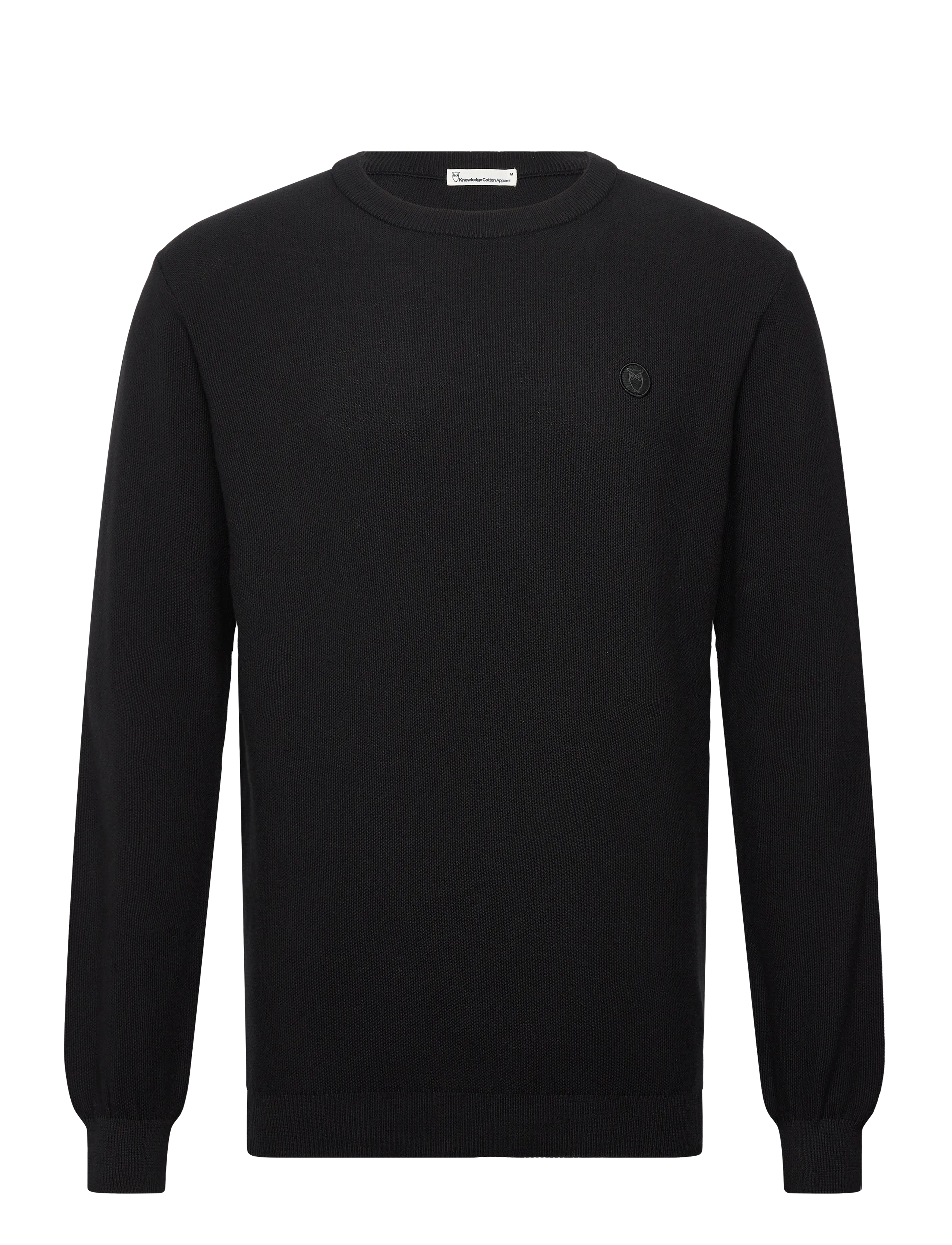 Knowledge Cotton Apparel Organic Cotton Pique Knit - GOTS/Ve - Strickmode - BLACK JET / black