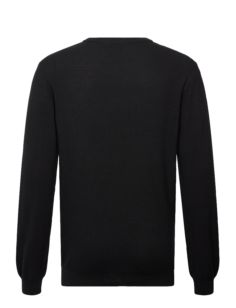 Knowledge Cotton Apparel - Organic Cotton Pique Knit - GOTS/Ve - rundhals - black jet - 1