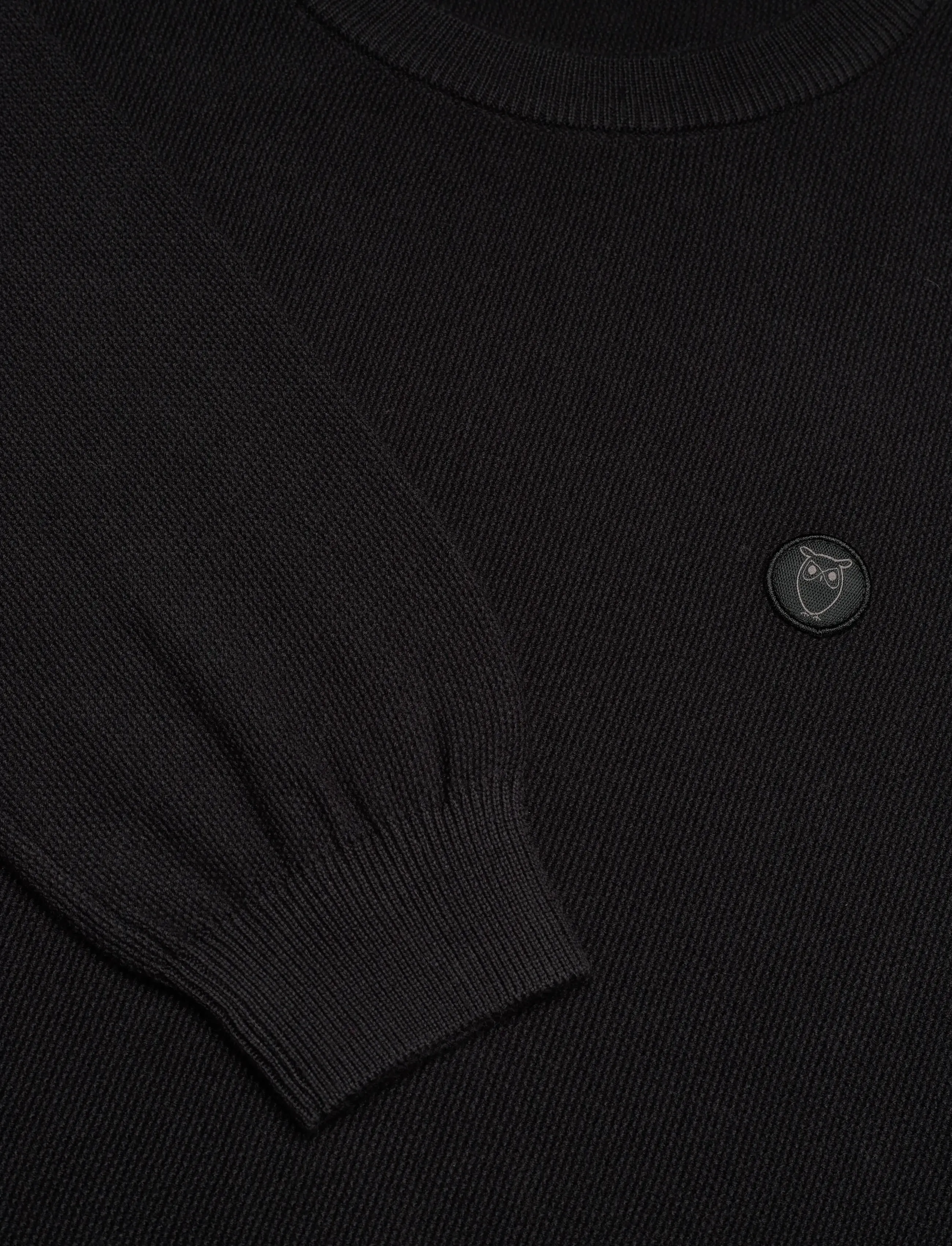 Knowledge Cotton Apparel - Organic Cotton Pique Knit - GOTS/Ve - rundhals - black jet - 2