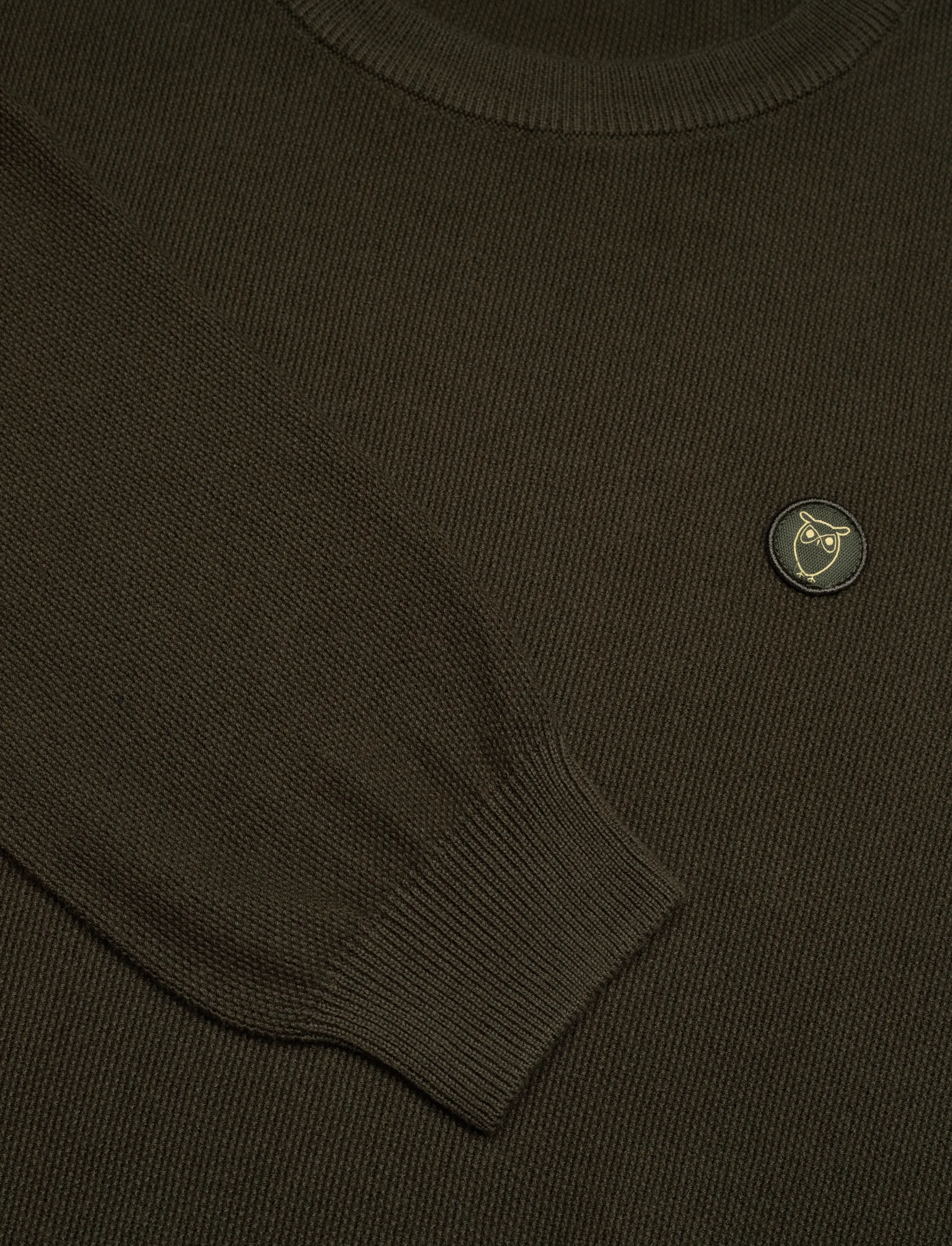 Knowledge Cotton Apparel - Organic Cotton Pique Knit - GOTS/Ve - rund hals - forrest night - 2