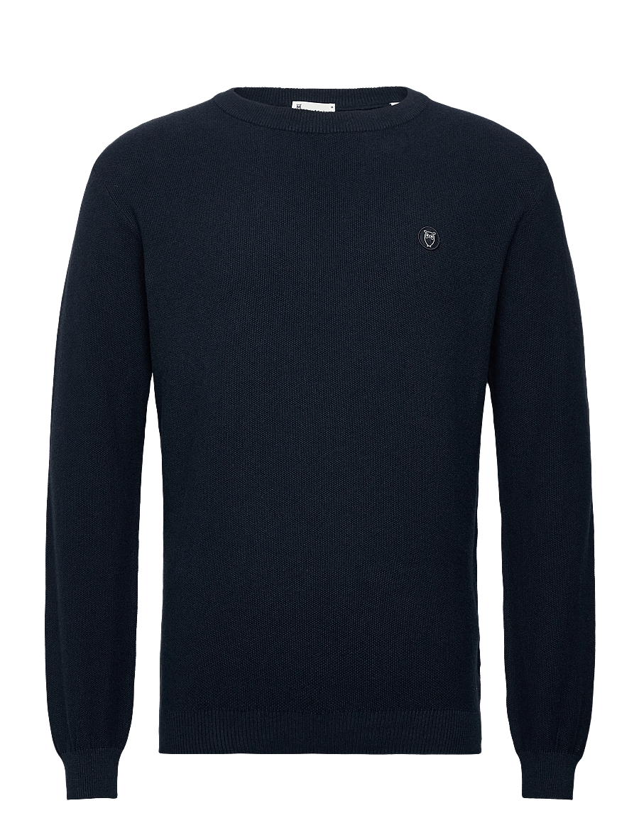 Knowledge Cotton Apparel - Organic Cotton Pique Knit - GOTS/Ve - džemperi ar apaļu kakla izgriezumu - total eclipse - 0