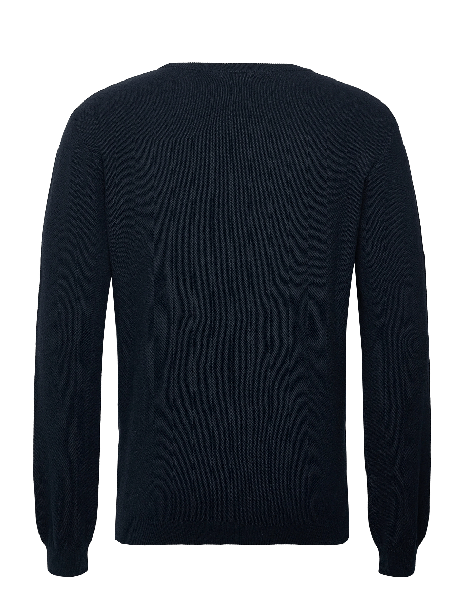 Knowledge Cotton Apparel - Organic Cotton Pique Knit - GOTS/Ve - džemperi ar apaļu kakla izgriezumu - total eclipse - 1