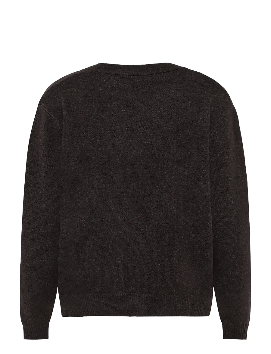 Knowledge Cotton Apparel - Soufflé yarn cardigan - strickjacken - chocolate torte - 1