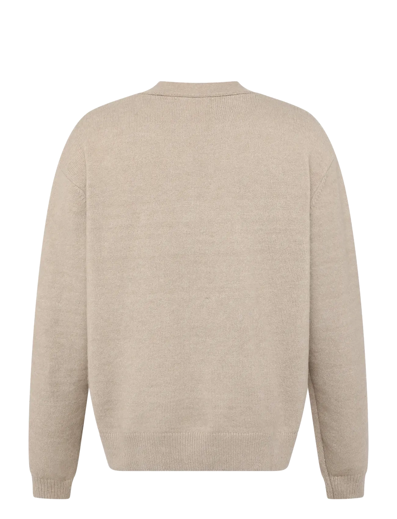 Knowledge Cotton Apparel - Soufflé yarn cardigan - cardigans - light feather gray - 1