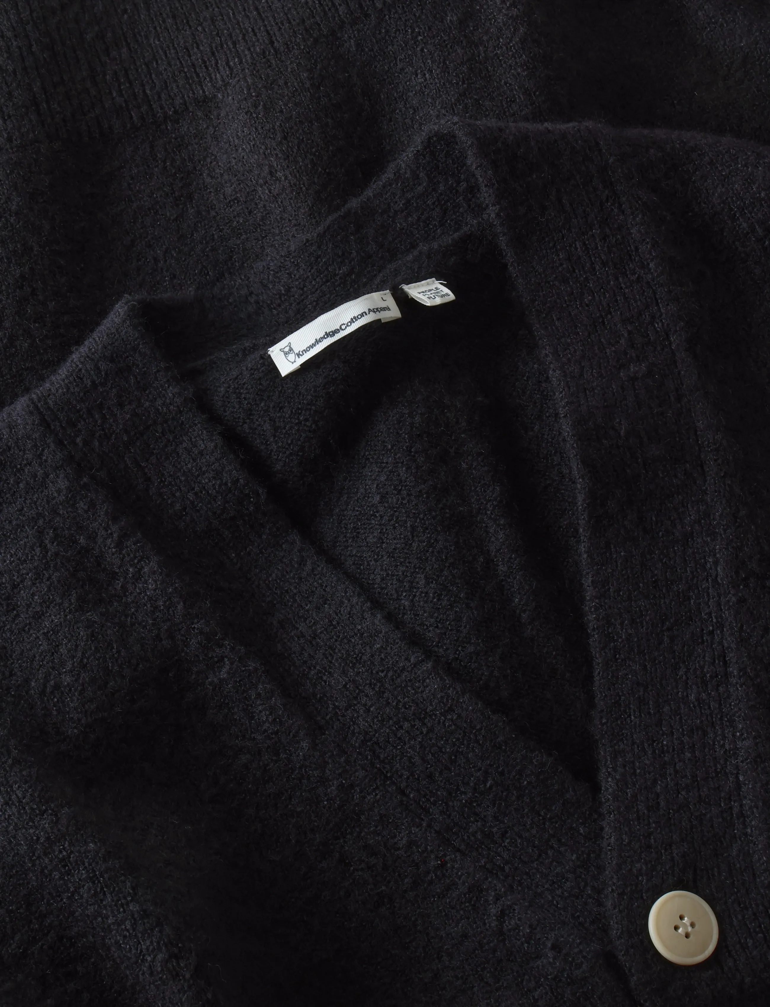Knowledge Cotton Apparel - Soufflé yarn cardigan - strickjacken - night sky - 2