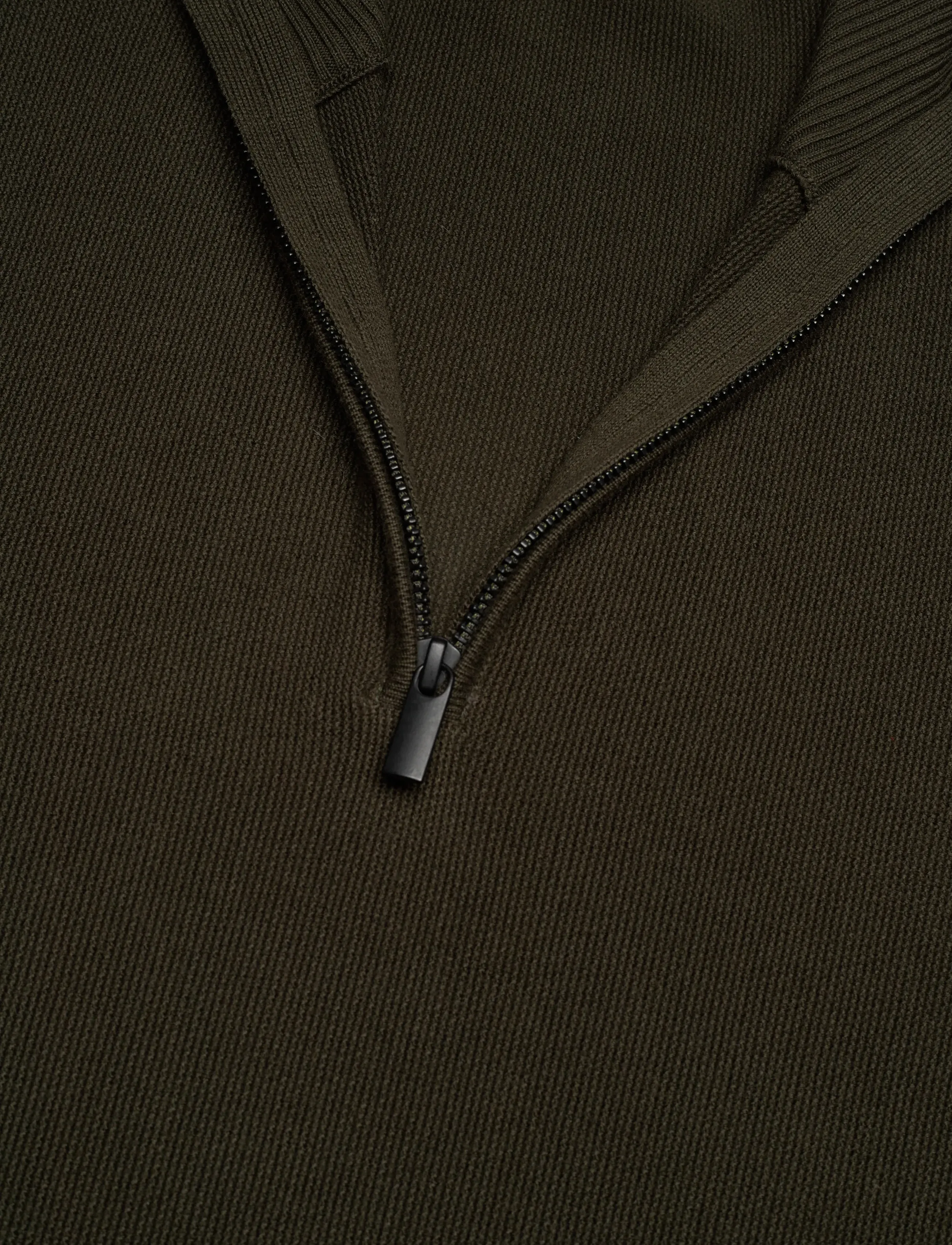 Knowledge Cotton Apparel - Organic Cotton Half Zip Pique Knit - pullover mit halbem reißverschluss - forrest night - 2