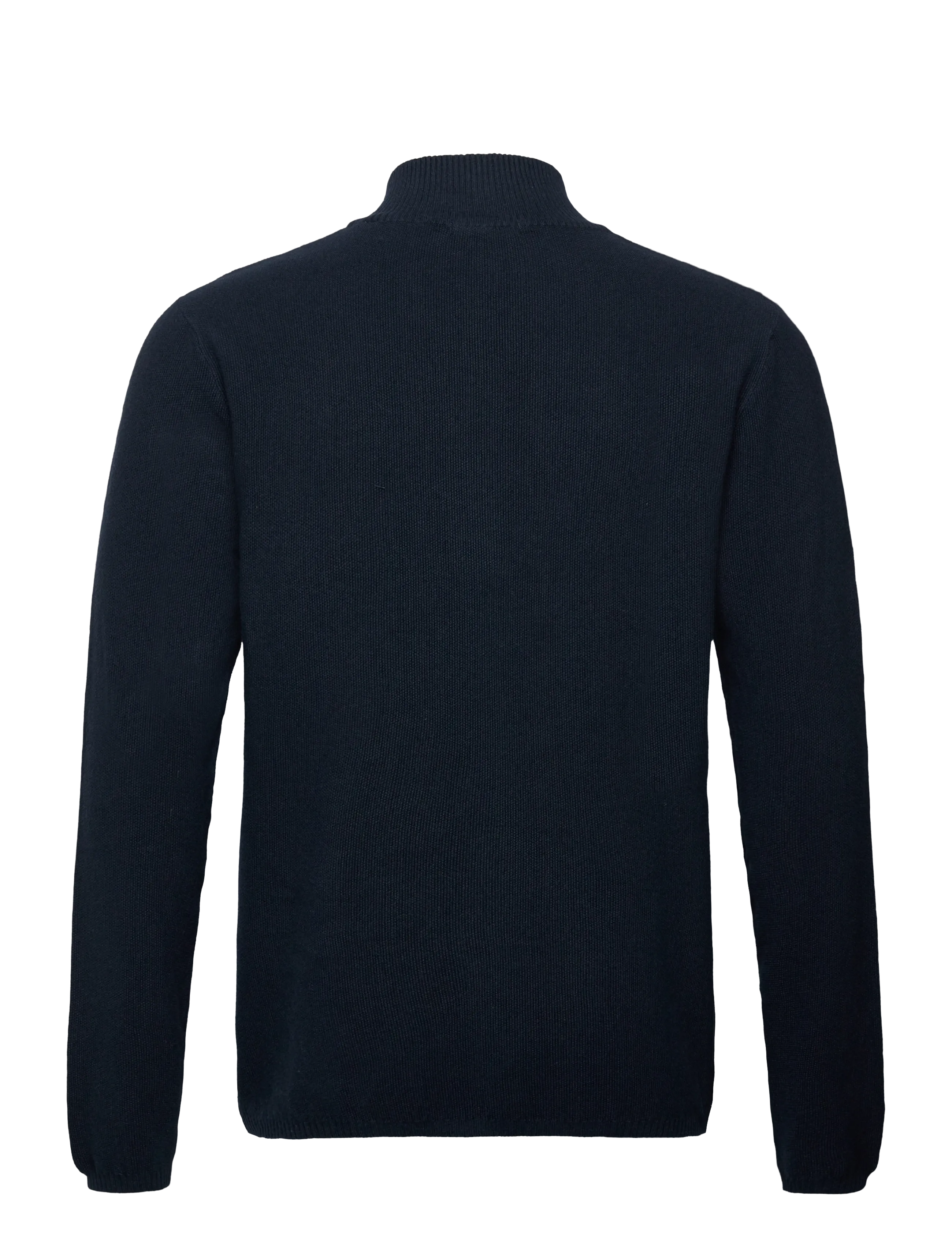 Knowledge Cotton Apparel - Organic Cotton Half Zip Pique Knit - pullover mit halbem reißverschluss - total eclipse - 1