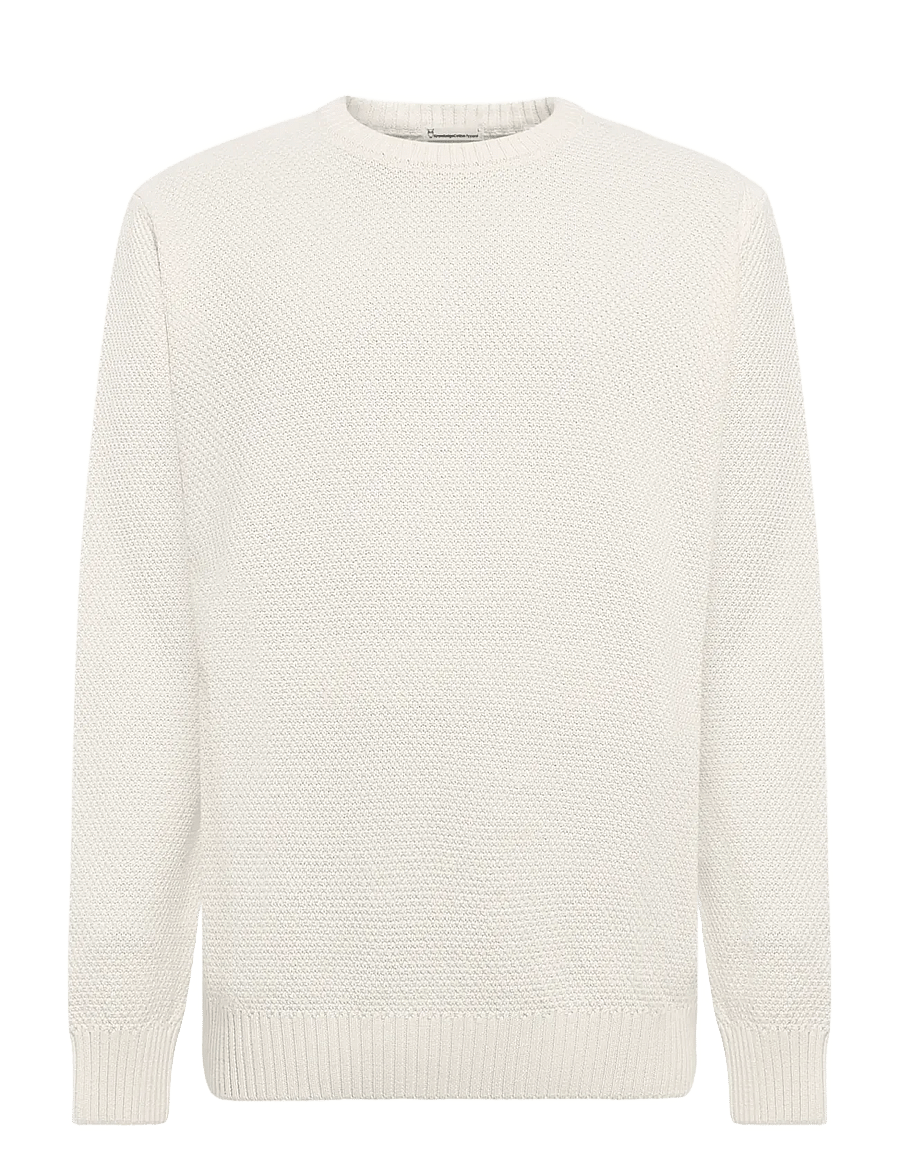 Knowledge Cotton Apparel - Crew neck sweater - rund hals - egret - 0