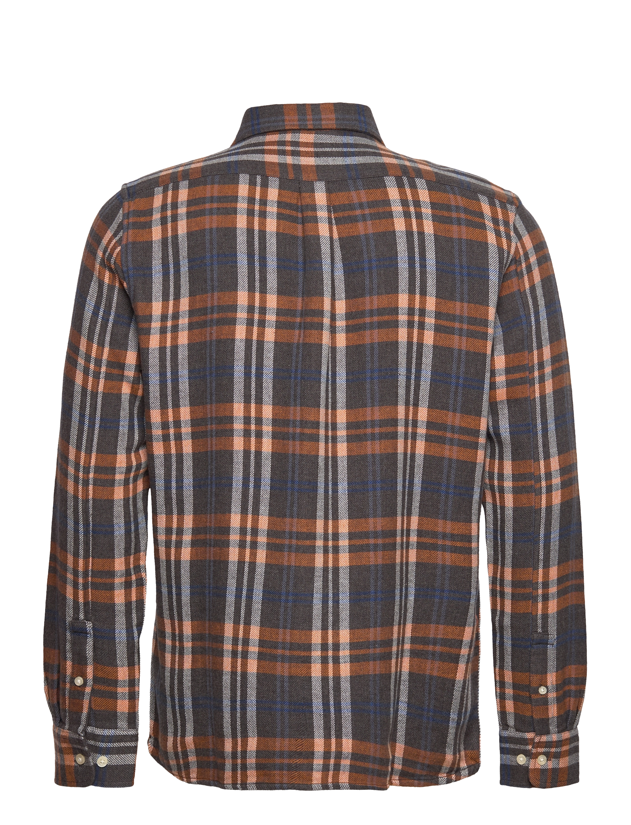 Knowledge Cotton Apparel - Relaxed checked shirt - GOTS/Vegan - dark grey melange - 1
