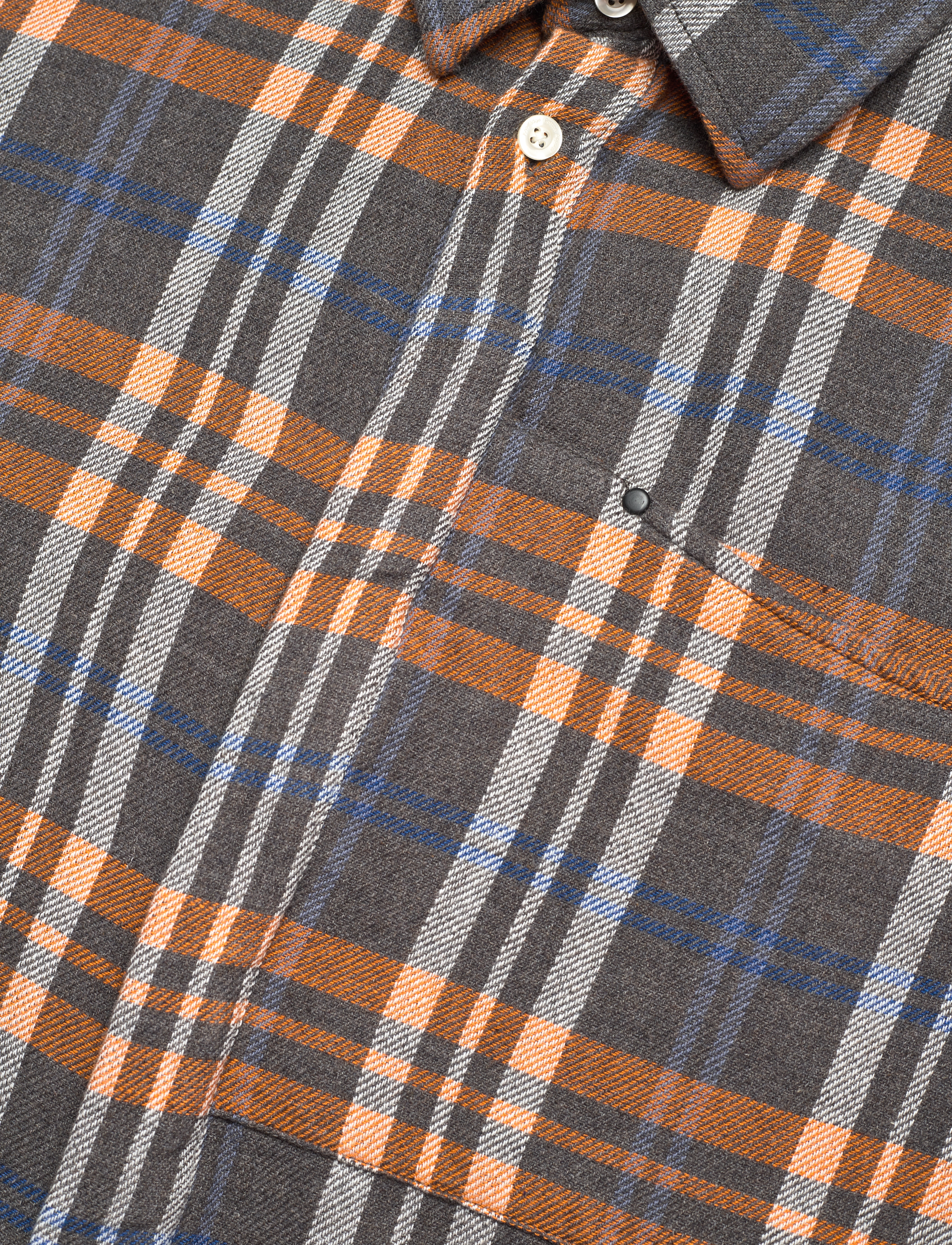 Knowledge Cotton Apparel - Relaxed checked shirt - GOTS/Vegan - dark grey melange - 3