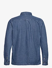 Knowledge Cotton Apparel - Relaxed denim zip shirt - GOTS/Vega - denim shirts - medium wash - 1