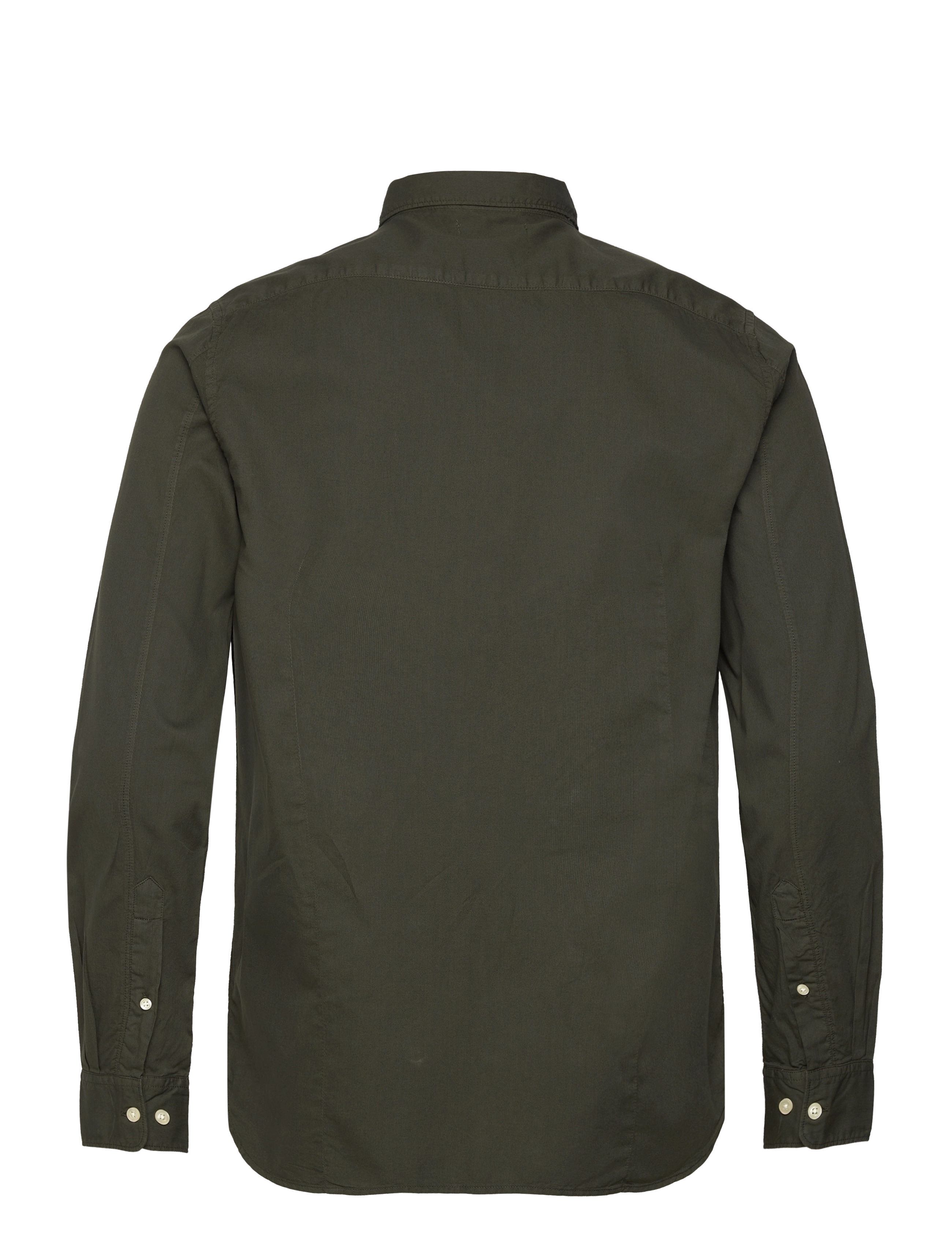 Knowledge Cotton Apparel - Costum fit cord look shirt - GOTS/V - forrest night - 1