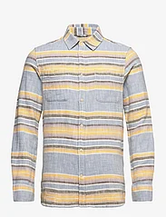 Knowledge Cotton Apparel - Custom fit horisontal striped shirt - casual shirts - multi color - 0