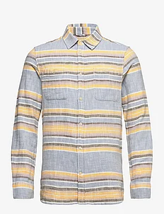 Custom fit horisontal striped shirt, Knowledge Cotton Apparel