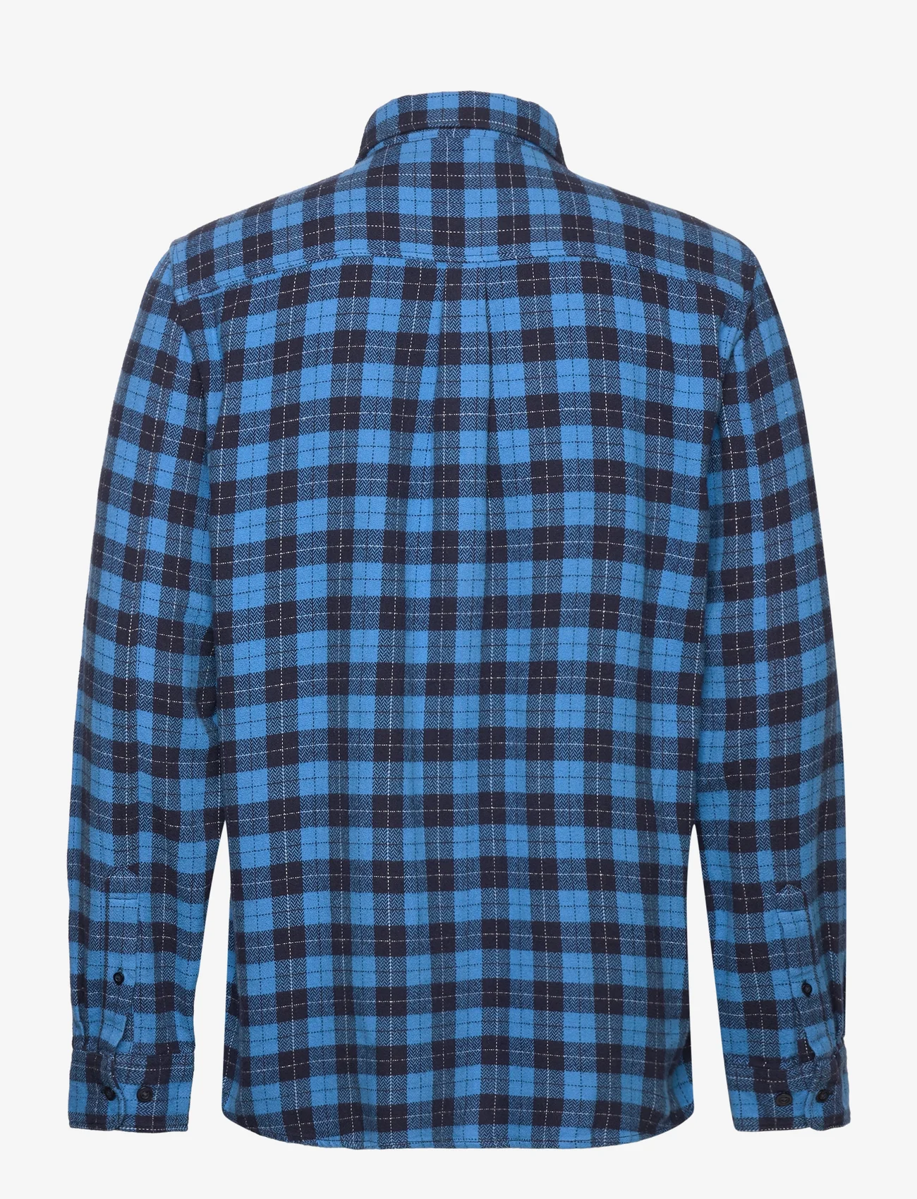 Knowledge Cotton Apparel - Loose fit checkered shirt - GOTS/Ve - casual skjortor - blue check - 1