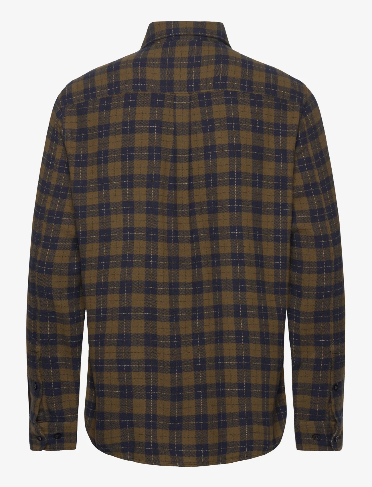 Knowledge Cotton Apparel - Loose fit checkered shirt - GOTS/Ve - avslappede skjorter - green check - 1