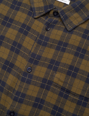 Knowledge Cotton Apparel - Loose fit checkered shirt - GOTS/Ve - avslappede skjorter - green check - 5