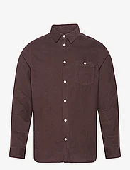 Knowledge Cotton Apparel - Regular fit corduroy shirt - GOTS/V - basic skjortor - chocolate plum - 0