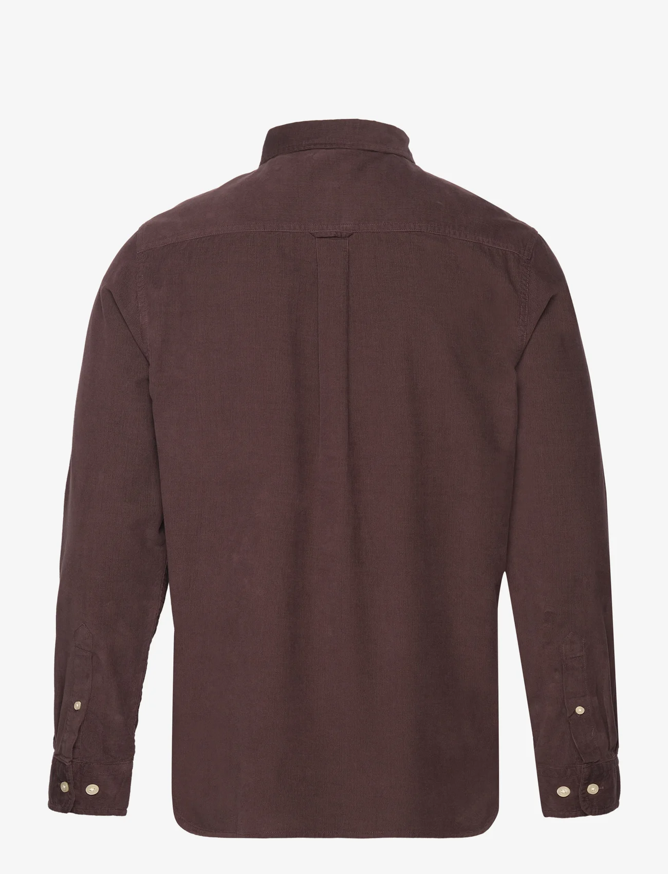 Knowledge Cotton Apparel - Regular fit corduroy shirt - GOTS/V - tavalised t-särgid - chocolate plum - 1