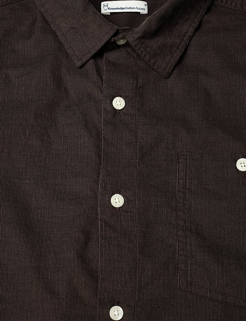 Knowledge Cotton Apparel - Organic Cotton Corduroy Shirt GOTS - manchesterskjortor - chocolate torte - 2