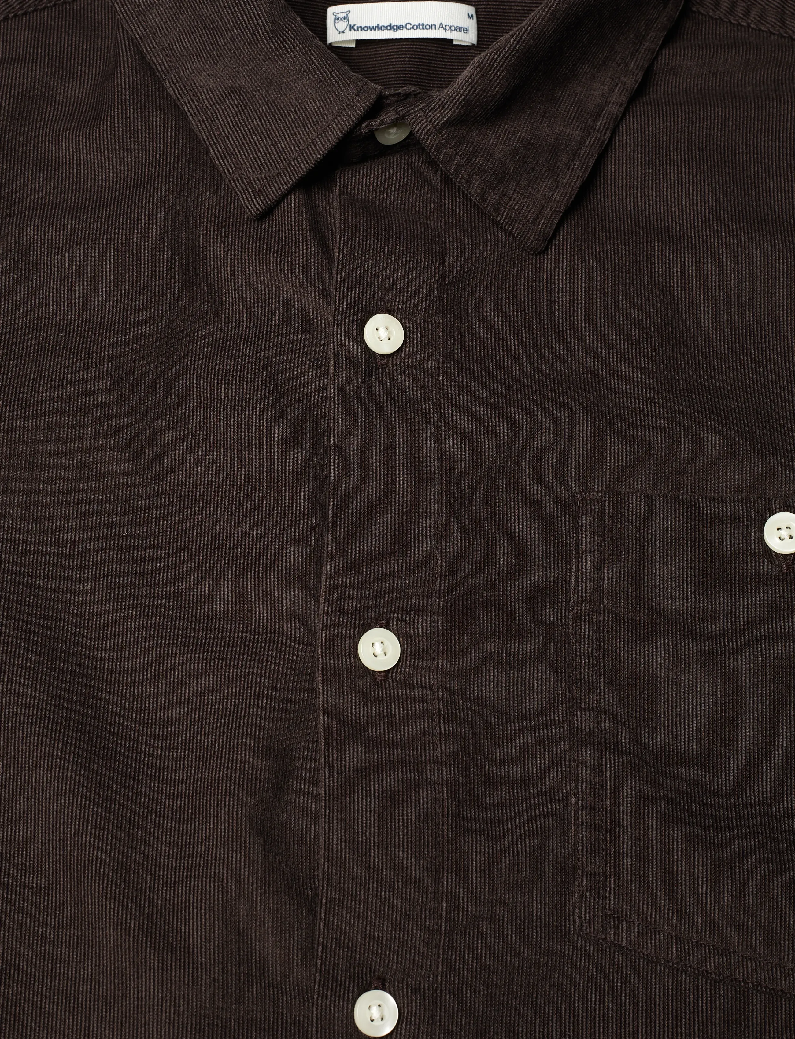 Knowledge Cotton Apparel - Dune regular corduroy shirt - cordhemden - chocolate torte - 2