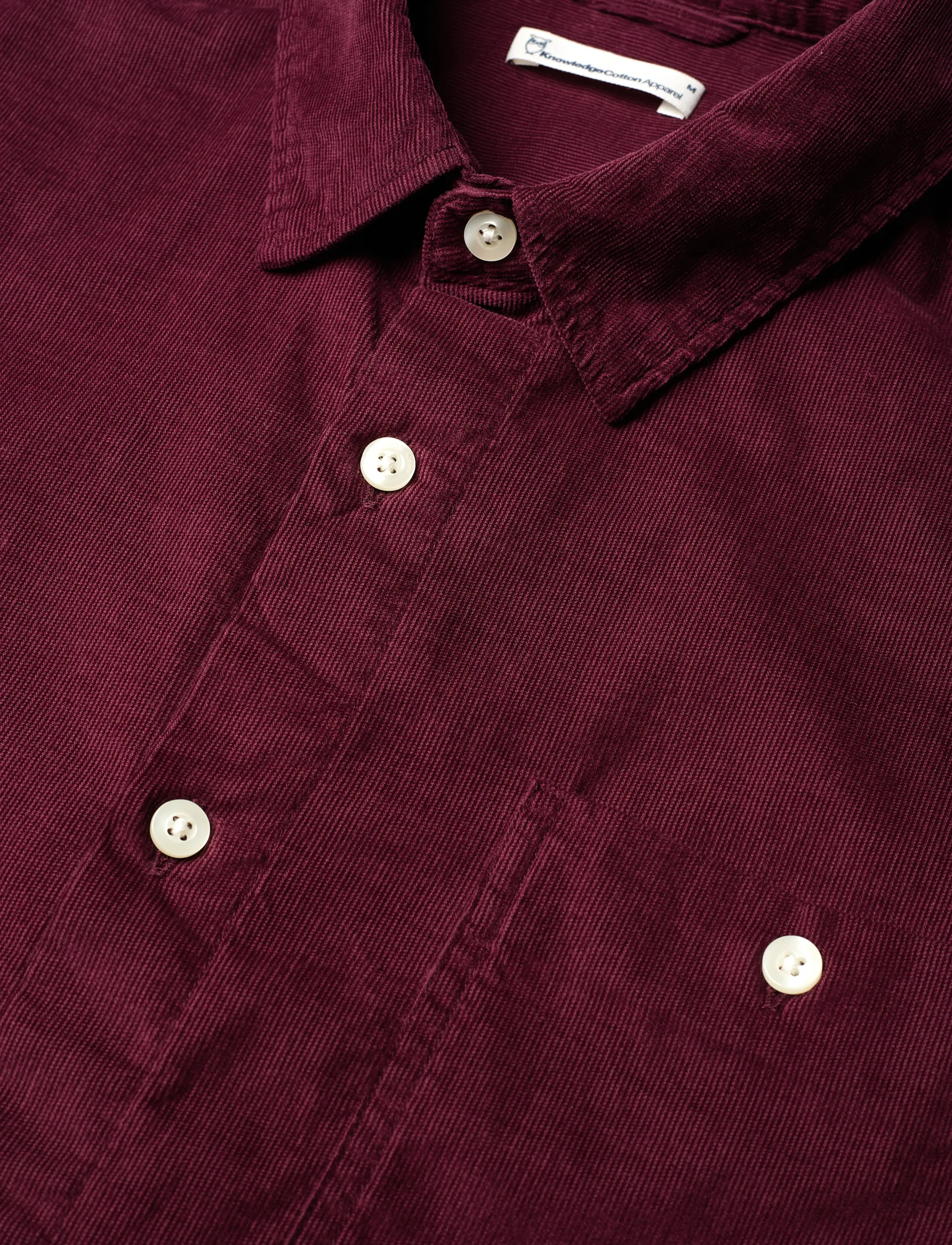 Knowledge Cotton Apparel - Dune regular corduroy shirt - fløjlsskjorter - fig - 3